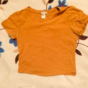 Mustard Yellow / Orange Crop Top